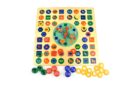 2 in 1 Animal Ludo Game Board